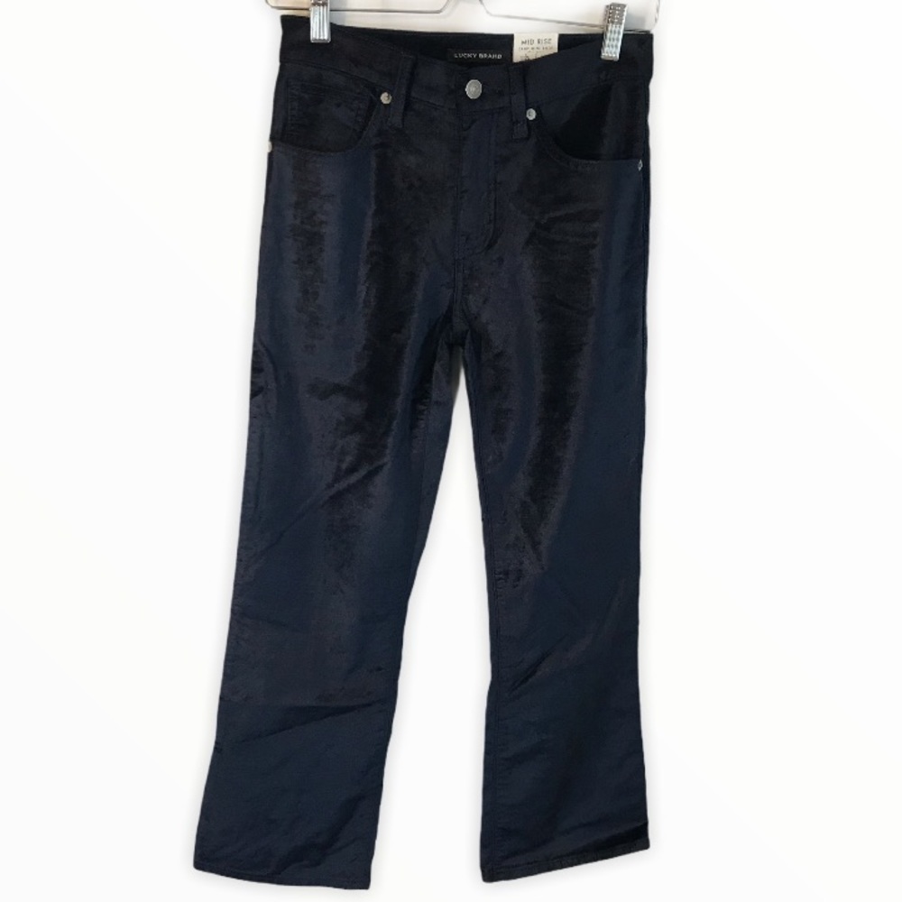 Lucky Brand Jeans Velour Mid Rise Crop NWT